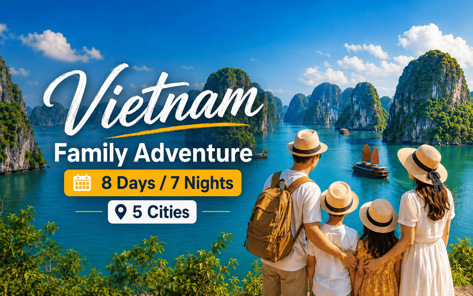 Vietnam Family Adventure – Hanoi, Ninh Binh, Ha Long Bay, Hoi An & Da Nang | 8 Days / 7 Nights